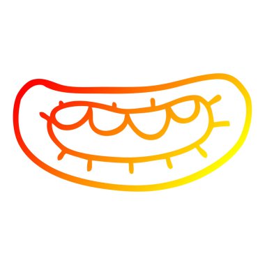 sıcak degrade çizgi çizim karikatür ağız