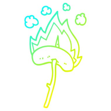 soğuk degrade çizgi çizim karikatür sosisli