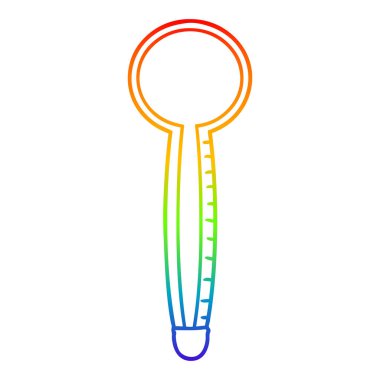 gökkuşağı gradyan çizgi çizim karikatür termometre