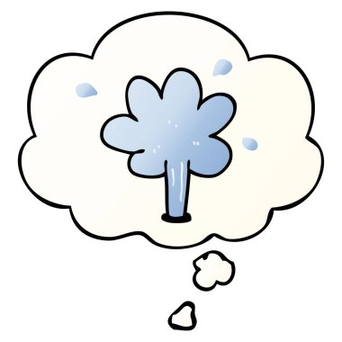 karikatür squirting su ve pürüzsüz degrade st kabarcık düşünce