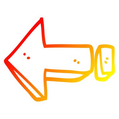 sıcak degrade çizgi çizim karikatür ok yön işaret