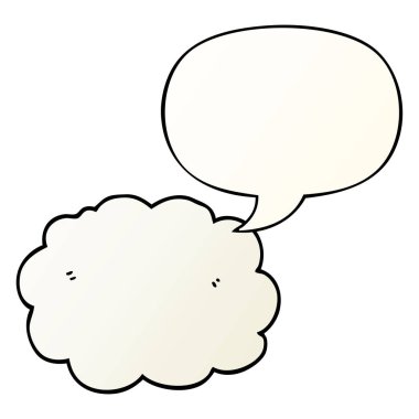 düzgün degrade tarzında karikatür bulut ve konuşma balonu