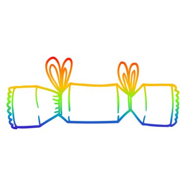 gökkuşağı gradyan çizgi çizim karikatür noel kraker