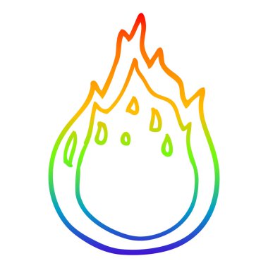 gökkuşağı degrade çizgi çizim karikatür yangın