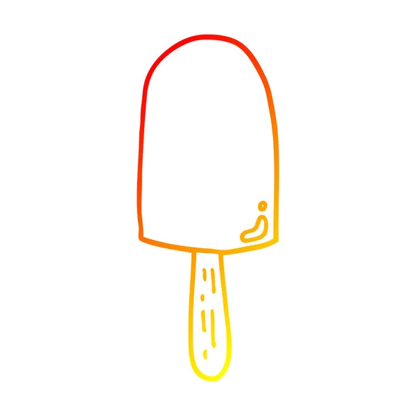 Warme kleurovergang lijntekening cartoon Lollipop — Stockvector