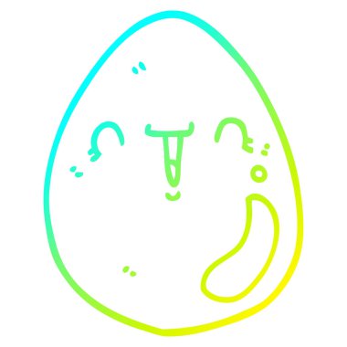 soğuk degrade çizgi çizim karikatür yumurta