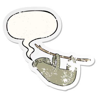 karikatür tembellik ve konuşma balonu sıkıntılı etiket