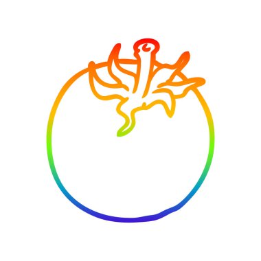 gökkuşağı gradyan çizgi çizim taze domates