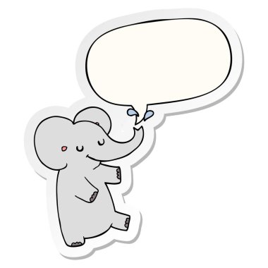 çizgi film dans fil ve konuşma kabarcık etiket