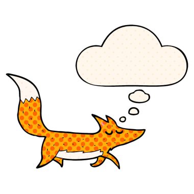 çizgi film kurt ve çizgi roman tarzında düşünce balonu