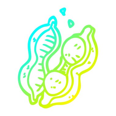 bakla soğuk degrade çizgi çizim karikatür bezelye