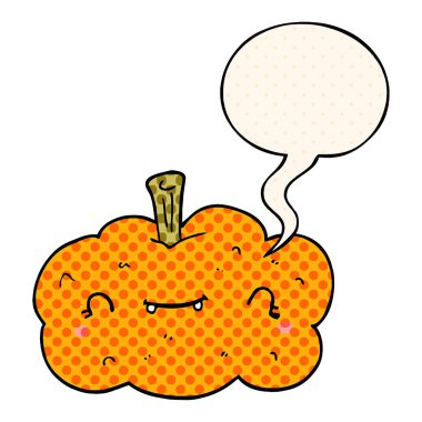 çizgi roman tarzında karikatür kabak ve konuşma balonu