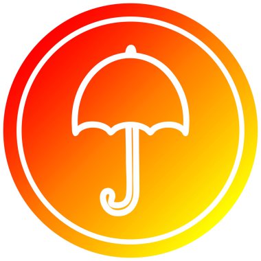 sıcak degrade spektrumda açık şemsiye dairesel