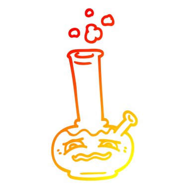 sıcak degrade çizgi çizim karikatür bong