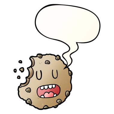 çizgi film çerez ve pürüzsüz degrade tarzında konuşma balonu