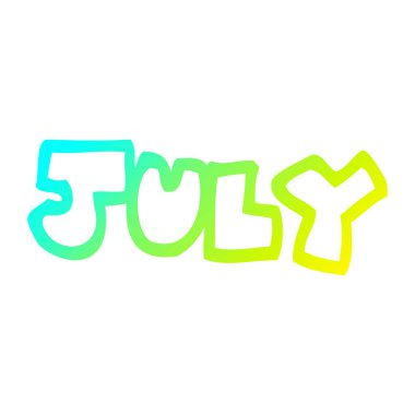 temmuz soğuk degrade çizgi çizim karikatür ay