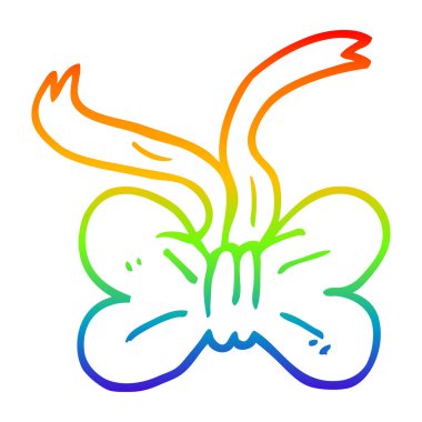 gökkuşağı gradyan çizgi çizim karikatür papyon