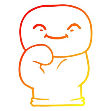 sıcak degrade çizgi çizim karikatür boks eldiveni