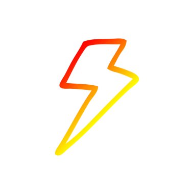 sıcak degrade çizgi çizim karikatür yıldırım