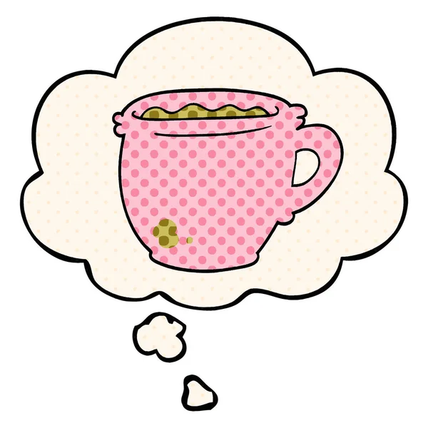 Cartoon Heisse Tasse Kaffee Und Gedankenblase Im Comic Stil Vektorgrafik Lizenzfreie Grafiken C Lineartestpilot Depositphotos