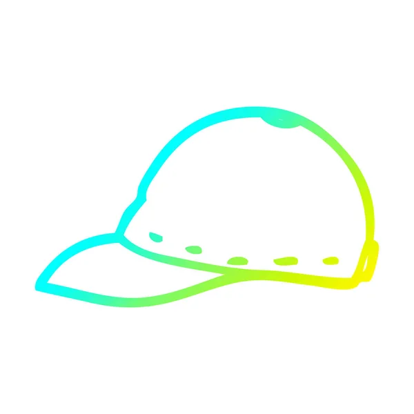 Холодна градієнтна лінія малювання мультяшної шапки — стоковий вектор