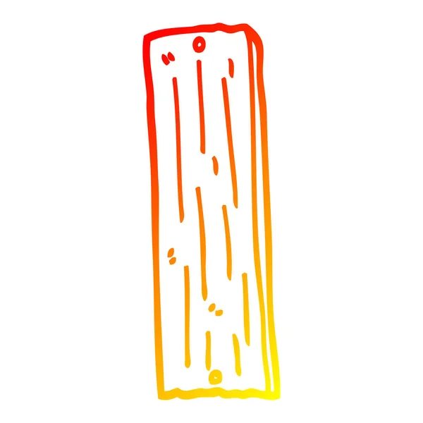 Línea de gradiente caliente dibujo tablón de dibujos animados — Archivo Imágenes Vectoriales