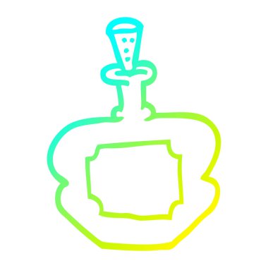 soğuk degrade çizgi çizim karikatür parfüm şişesi