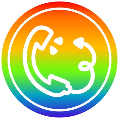 gökkuşağı spektrumunda şeytan kuyruk dairesel telefon yakışıklı