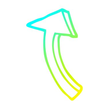 soğuk degrade çizgi çizim karikatür işaret ok