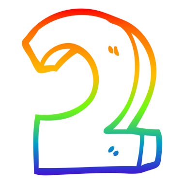 gökkuşağı degrade çizgi çizim karikatür sayısı iki