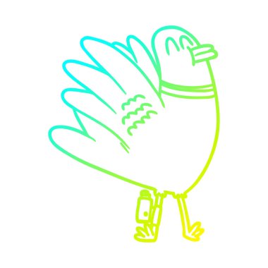 soğuk degrade çizgi çizim karikatür güvercin