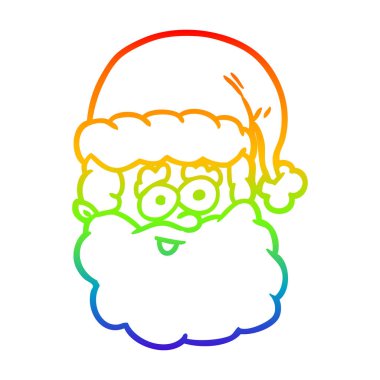 gökkuşağı gradyan çizgi çizim noel baba