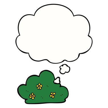 karikatür çit ve düşünce balonu