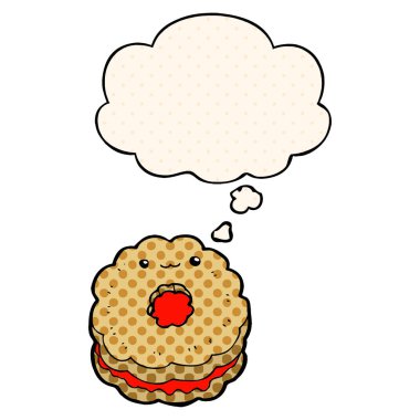 çizgi film bisküvi ve çizgi roman tarzında düşünce balonu