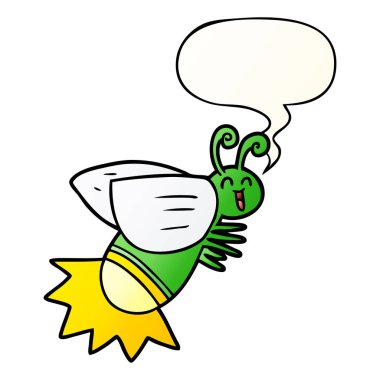 düzgün degrade tarzında karikatür kızdırma hata ve konuşma balonu