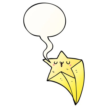 çizgi film çekim yıldız ve konuşma balonu pürüzsüz degrade tarzında