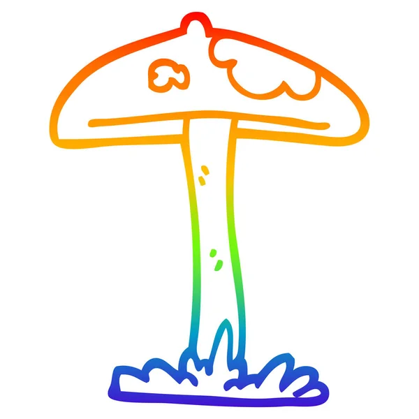 Arco iris gradiente línea dibujo dibujos animados seta — Archivo Imágenes Vectoriales