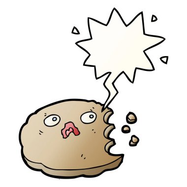 çizgi film çerez ve pürüzsüz degrade tarzında konuşma balonu