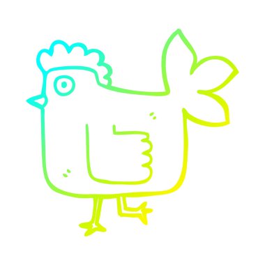 soğuk degrade çizgi çizim karikatür tavuk