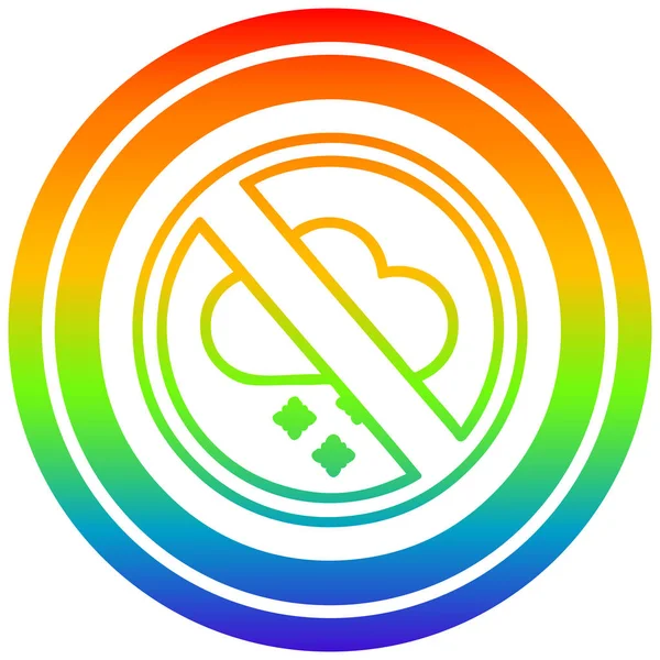 Nenhum tempo quente circular no espectro do arco-íris — Vetor de Stock