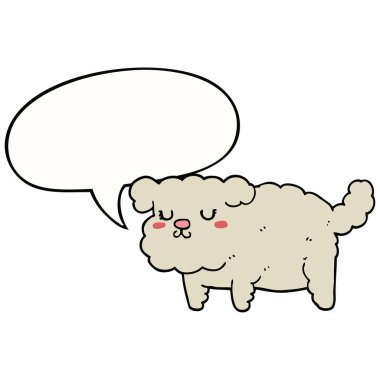 Çizgi film köpek ve konuşma balonu