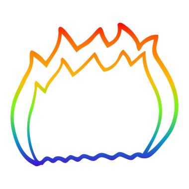 gökkuşağı degrade çizgi çizim karikatür yangın