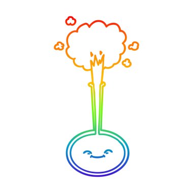 gökkuşağı gradyan çizgi çizim karikatür kimyasal reaksiyon