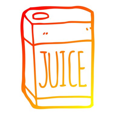 sıcak degrade çizgi çizim karikatür suyu kutusu