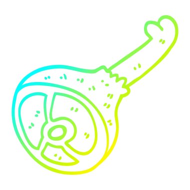 soğuk degrade çizgi çizim karikatür iyi pişmiş et