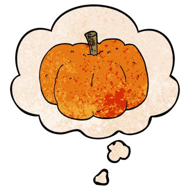 karikatür kabak ve grunge doku desen sty düşünce balcığı