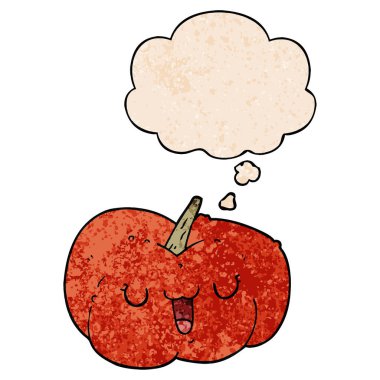 karikatür kabak ve grunge doku desen sty düşünce balcığı