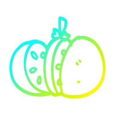 soğuk degrade çizgi çizim karikatür dilimlenmiş domates