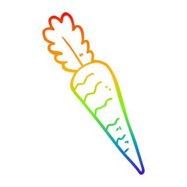 gökkuşağı gradyan çizgi çizim karikatür havuç