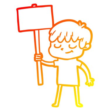 sıcak degrade çizgi çizim karikatür mutlu çocuk